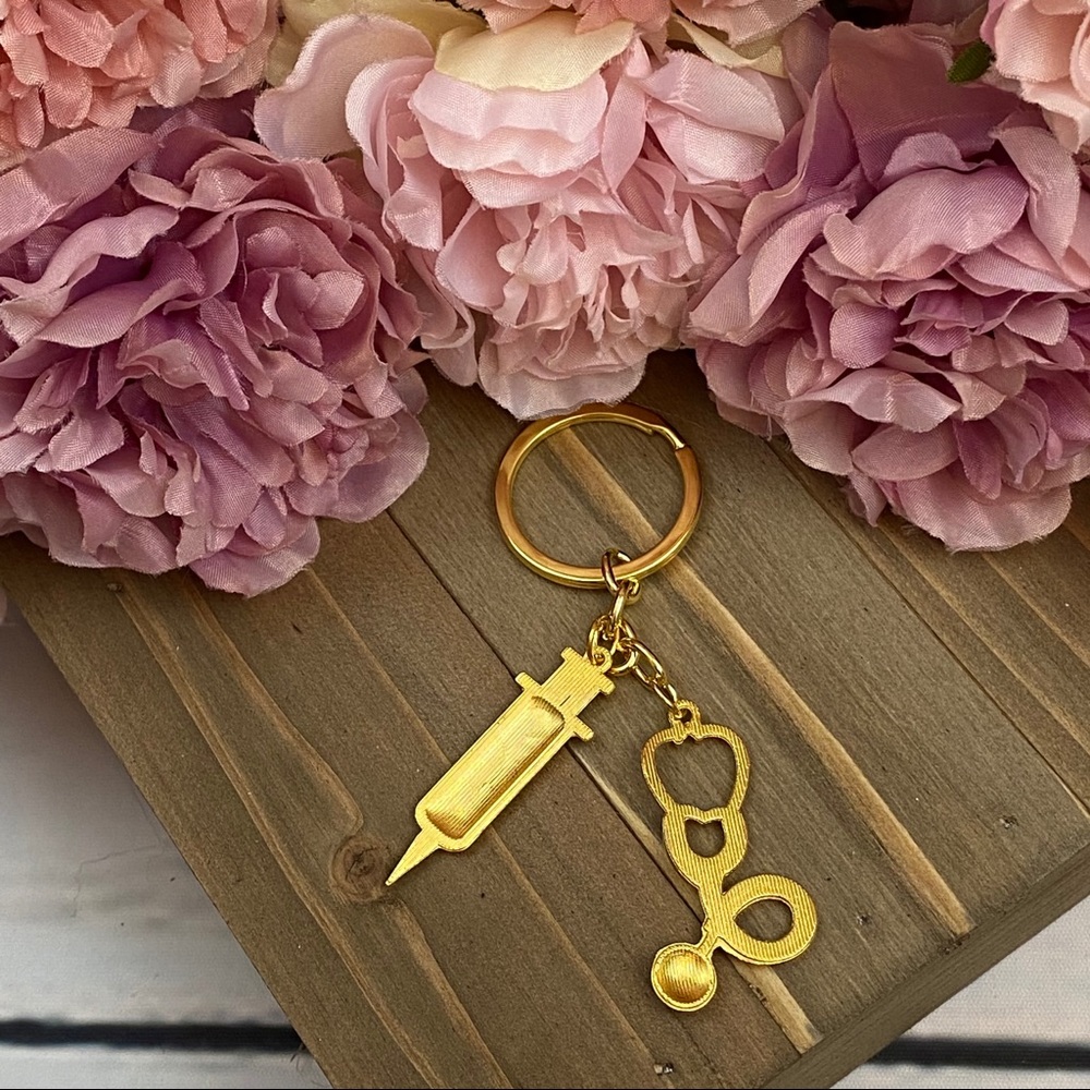 Nurses Keychain with Syringe & Charms - Picture 6 of 16